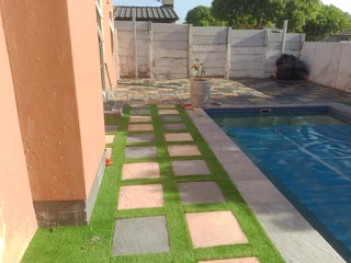 Blocks and artificial grass