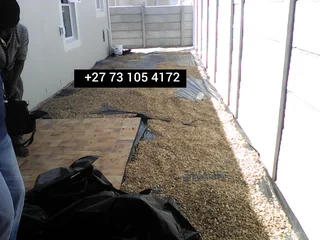 BROWN AND GREY DECORATIVE PABLE STONNES , SUPPLY AND INSTALLATION