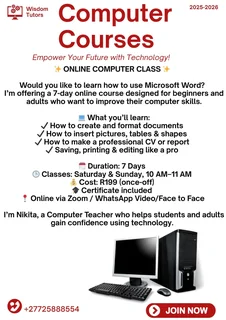 Tutoring - Ad posted by Nikita Dhladhla