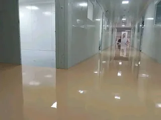 Epoxy floor and marble travetan install and polishing
