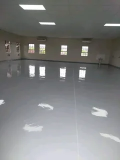 Epoxy floor and marble travetan install and polishing