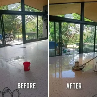 Epoxy floor and marble travetan install and polishing