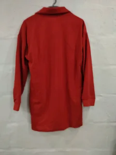 Orange Matching Set – Button-Up Shirt &amp; Drawstring Pants (Casual &amp; Comfy)