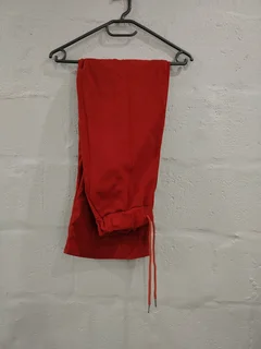 Orange Matching Set – Button-Up Shirt &amp; Drawstring Pants (Casual &amp; Comfy)