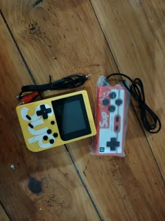 Retro Handheld Gaming Console (400-in-1) + Extra Controller – Yellow