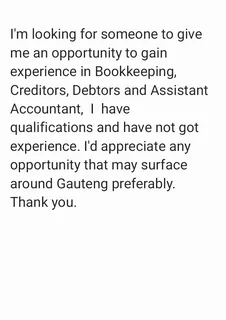 Graduate looking for opportunity
