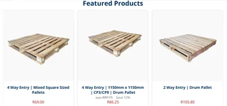 Shop our range of wood and plastic pallets.