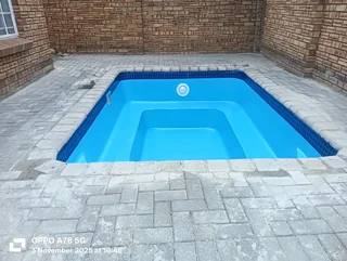 New pool shell installation new marbelite fibreglass New jacuzzi and repairs and pump paving thatche
