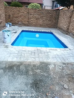 New pool shell installation new marbelite fibreglass New jacuzzi and repairs and pump paving thatche