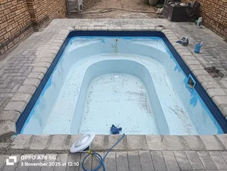 New pool shell installation new marbelite fibreglass New jacuzzi and repairs and pump paving thatche