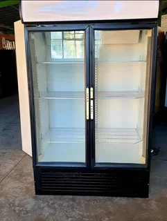 Used like new double door display fridge