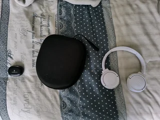 Wireless JBL headphones and Volkano ear pods