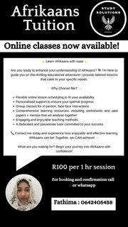 Afrikaans tuition Grade 4-12