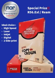 Liquidation Deal: Crown A4 80gsm – Box Of 5 Reams – R 310 / Box (bulk Only)