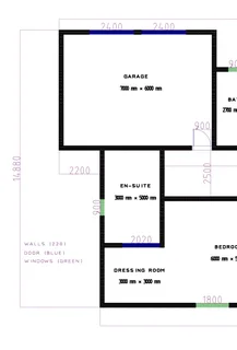 Modern 3 Bedroom House Plan (PDF &#43; DXF) – R899