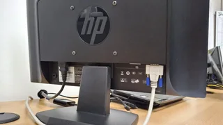 HP Monitor screen - Cooling pad - HDMI Cable - HDMI Connector with VGA cable and power supply