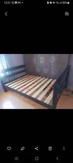 Wooden double bed