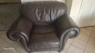 Pre loved genuine leather couches