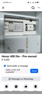 Honor 400 Lite For Sale...3 Weeks Old..!!!
