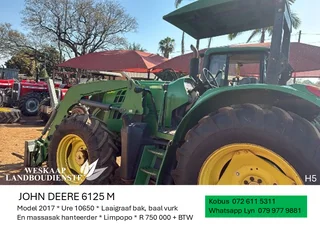 John Deere 6125m Trekker / Tractor Met Laaigraaf / Loader
