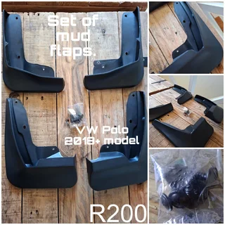 Set of mud flaps for VW Polo 2018&#43; model.