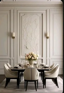 Wall Interior Designs: Moulding, Paneling, &amp; Wall Papering.