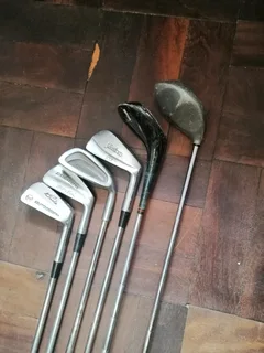 6 Secondhand Vintage Golfclubs.