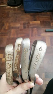 6 Secondhand Vintage Golfclubs.