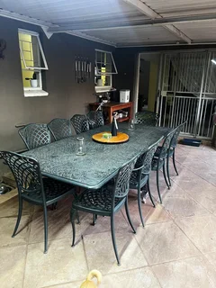 10 seater cast iron patio set