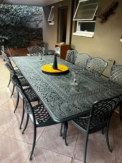 10 seater cast iron patio set