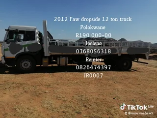 2012 Faw dropside 12 ton truck