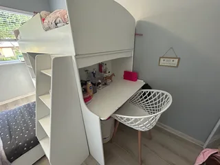 Solid Wood Kids Double Bunk, No Bolts or Screws