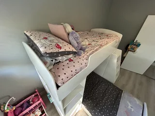 Solid Wood Kids Double Bunk, No Bolts or Screws