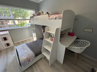 Solid Wood Kids Double Bunk, No Bolts or Screws