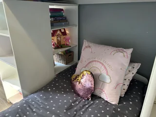 Solid Wood Kids Double Bunk, No Bolts or Screws