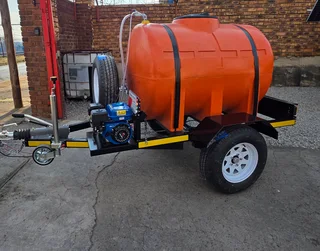 1000L Plastic pressure washer mobile tank trailer