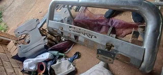 Toyota Hilux front Bull Bar, with a front Tow Bar.