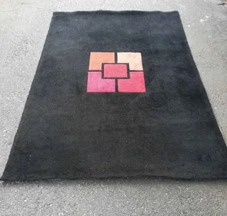 Black  Plush Floor Carpet