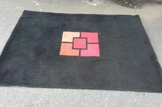 Black  Plush Floor Carpet