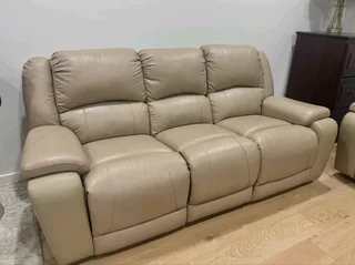 5 seater genuine leather recliner couch