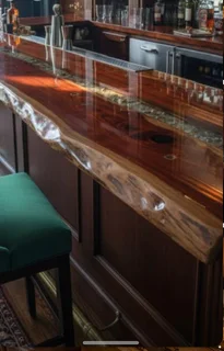 Pure wood artistic designed and handcrafted pieces of furniture with option of epoxy rasin