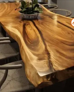 Pure wood artistic designed and handcrafted pieces of furniture with option of epoxy rasin