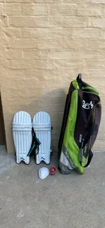 R600. Kookaburra cricket bag including leg bads