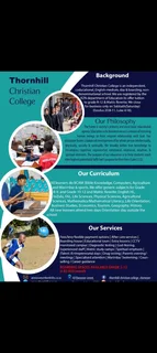 Grade RRR-12 Day and Boarding School. At Thornhill Christian College, we believe that education shou