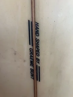 Hand Shaped Graeme Bunt Surfboard 6’10”  Vintage UK Board