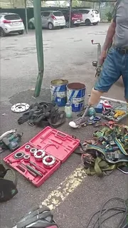 Trailer for Sale with assortment of Welding , Fabrication, Rigging, Equipment and Tools.