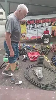 Trailer for Sale with assortment of Welding , Fabrication, Rigging, Equipment and Tools.