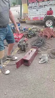 Trailer for Sale with assortment of Welding , Fabrication, Rigging, Equipment and Tools.