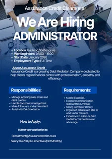 JOB - Ad posted by Assurance Credit Clearance