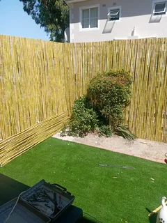 Bamboo fencing and wooden pannels we.